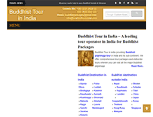 Tablet Screenshot of buddhisttourinindia.com